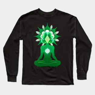 Aura Green Meditation 04 Long Sleeve T-Shirt